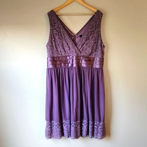 R&M Richards 20W Lilac dress lace and sequins